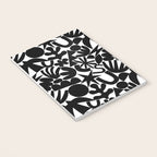 Black and white organic nature art shape pattern Notebook Gallery Image 3
