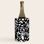 Black and white organic nature art shape pattern Wine Chiller Gallery Image 3