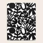Black and white organic nature art shape pattern Notebook Gallery Image 4