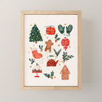 Holiday essentials illustration Mini Art Print Gallery Image 1