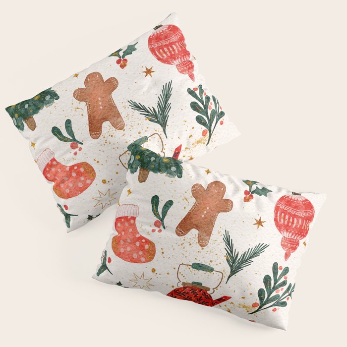 Holiday essentials illustration Pillow Sham Gallery Image 1