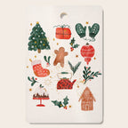 Holiday essentials illustration Cutting Board Gallery Image 1