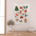 Holiday essentials illustration Wall Tapestry Gallery Image 2