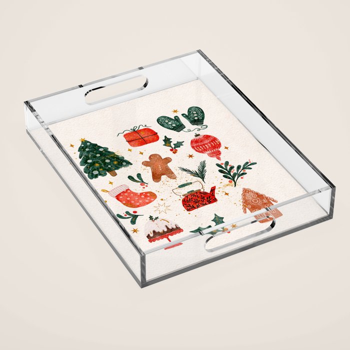 Holiday essentials illustration Acrylic Tray Gallery Image 1