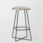 Santorini Vacay | Greece Summer Travel Architecture Buildings | Pastel Beachy Cityscape Photography Stool Gallery Image 1