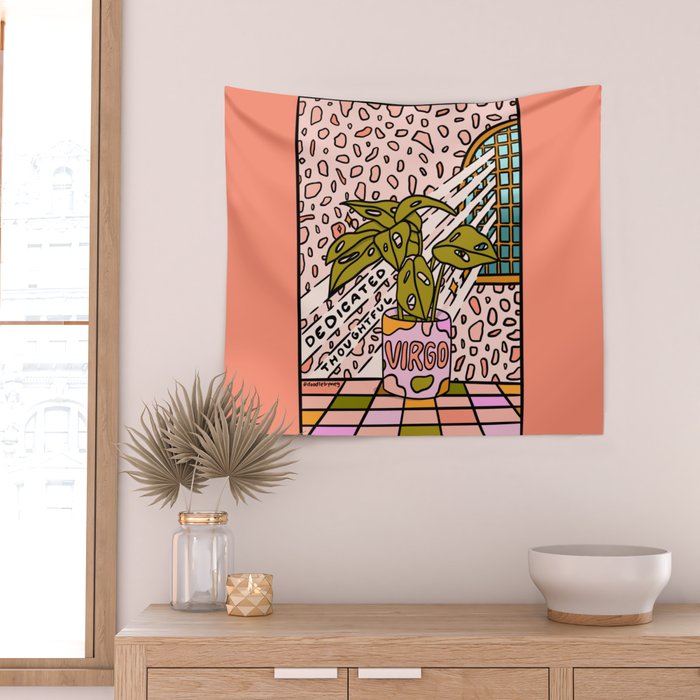 Virgo Plant Wall Tapestry Gallery Image 2