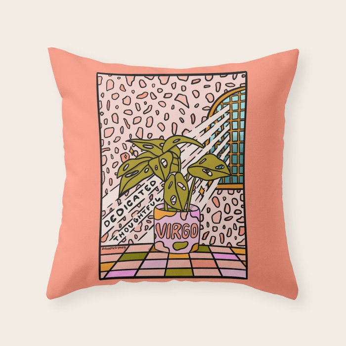 Virgo Plant Throw Pillow Gallery Image 1