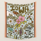 Iowa Wildflowers Wall Tapestry Gallery Image 4