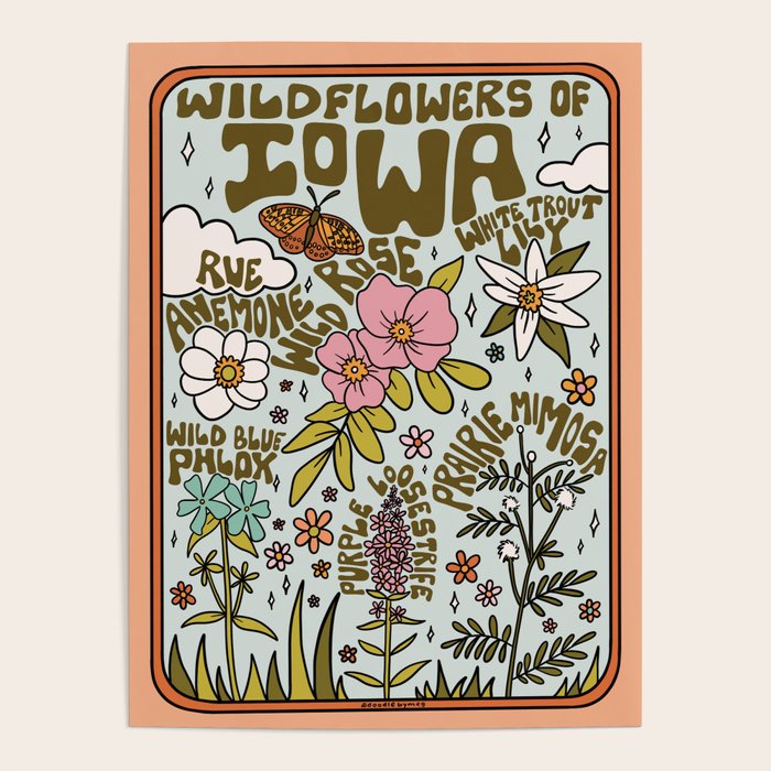 Iowa Wildflowers Poster Gallery Image 1