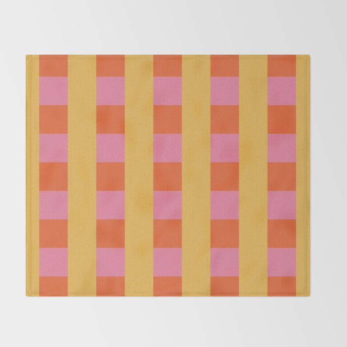 Playful Stripes in Bold Harmony Throw Blanket Gallery Image 2