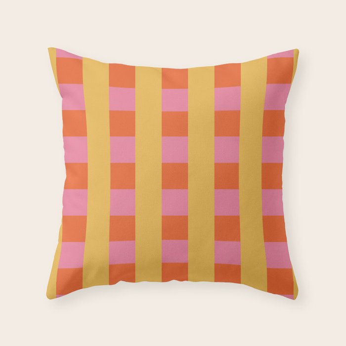 Playful Stripes in Bold Harmony Throw Pillow Gallery Image 6