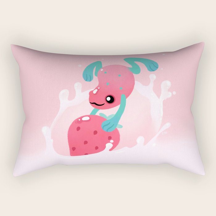 Strawberry poison milk 1 Rectangular Pillow Gallery Image 1
