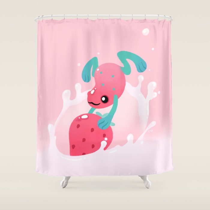 Strawberry poison milk 1 Shower Curtain Gallery Image 1