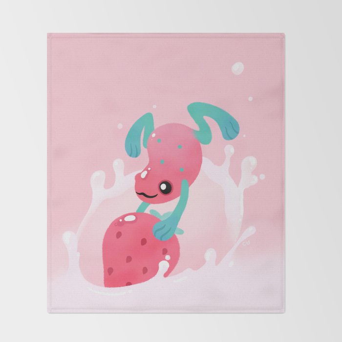 Strawberry poison milk 1 Throw Blanket Gallery Image 2