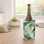 Green leaf watercolor pattern Wine Chiller Gallery Image 4