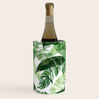 Green leaf watercolor pattern Wine Chiller Gallery Image 3