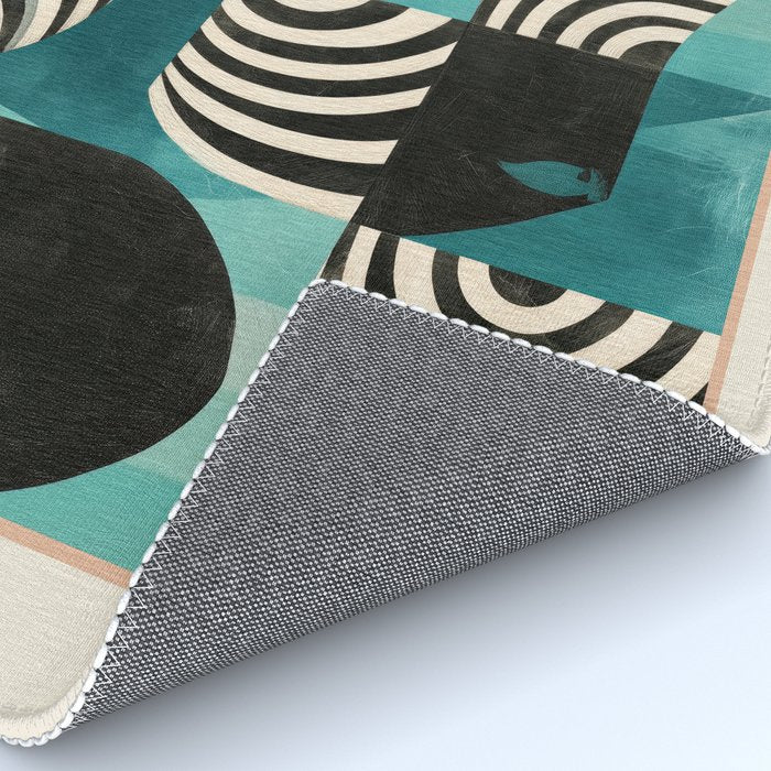 Retro Geometric Shapes 2 Rug Gallery Image 4