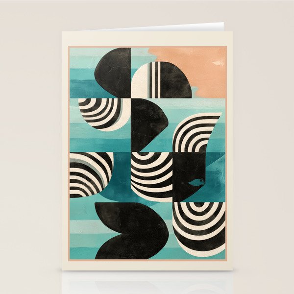 Retro Geometric Shapes 2 Stationery Card Gallery Image 2