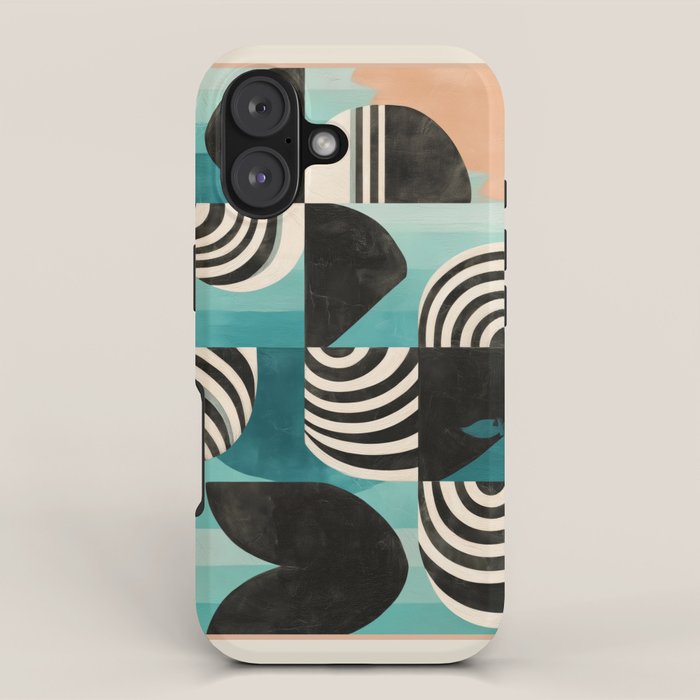Retro Geometric Shapes 2 iPhone Case Gallery Image 1