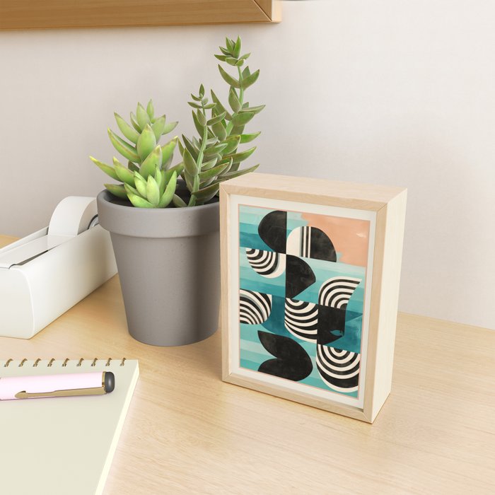Retro Geometric Shapes 2 Mini Art Print Gallery Image 2