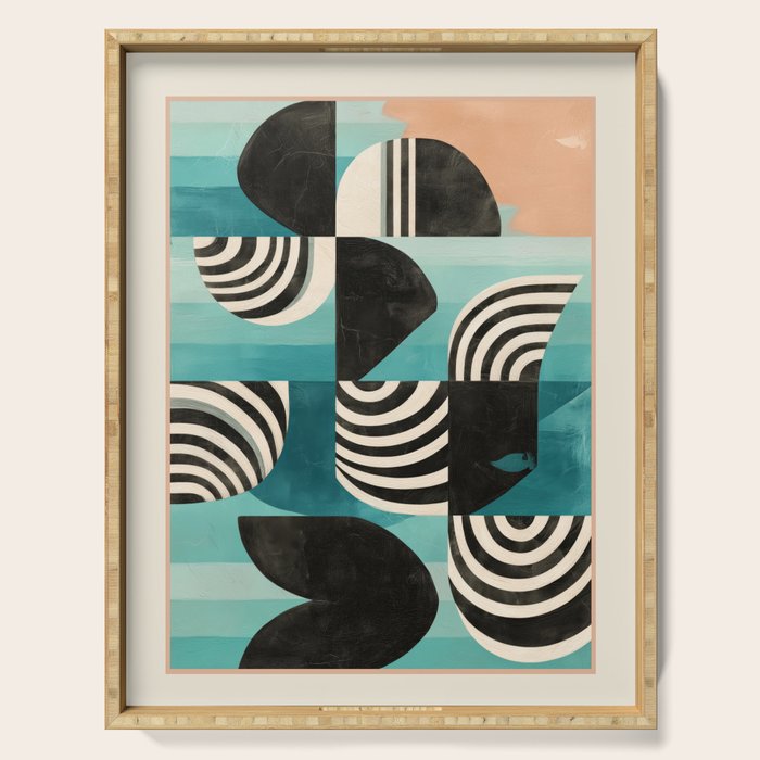 Retro Geometric Shapes 2 Serving Tray Gallery Image 1
