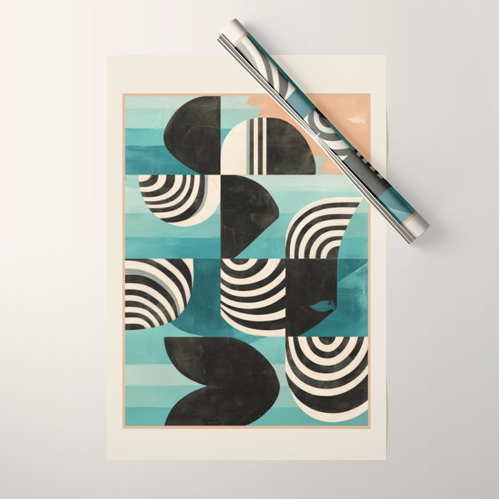 Retro Geometric Shapes 2 Wrapping Paper Gallery Image 1