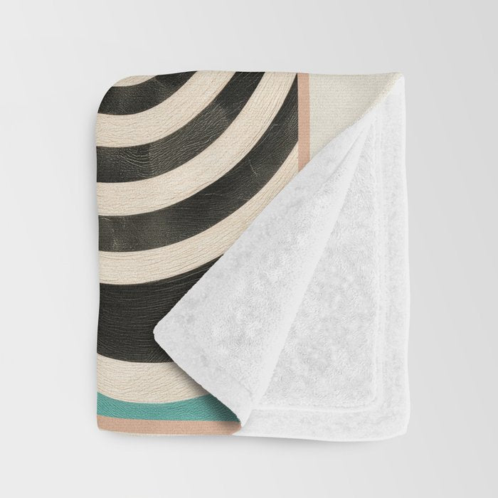 Retro Geometric Shapes 2 Throw Blanket Gallery Image 3