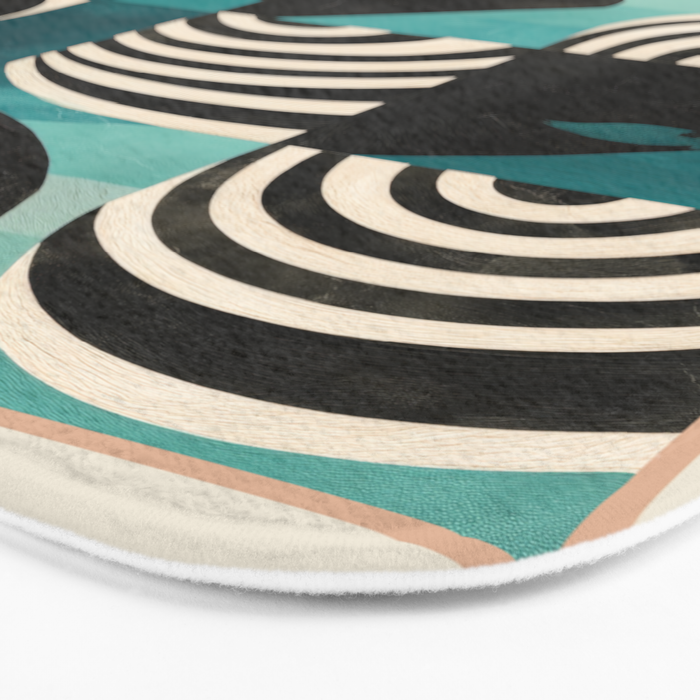 Retro Geometric Shapes 2 Bath Mat Gallery Image 3