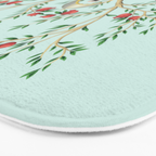 Chinoiserie Indian Elephant & Monkey Exotic Floral Bath Mat Gallery Image 3