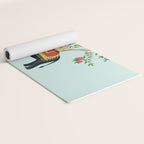 Chinoiserie Indian Elephant & Monkey Exotic Floral Yoga Mat Gallery Image 2