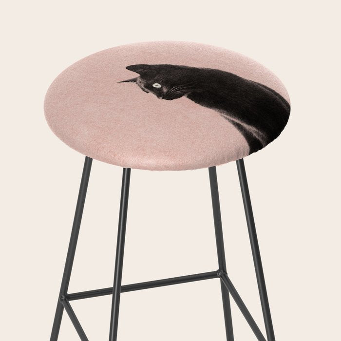 MINIMAL ANIMAL / Black Cat - peach Stool Gallery Image 2