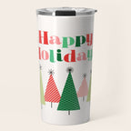 Mid Century Happy Holidays Travel Mug Gallery Image 1
