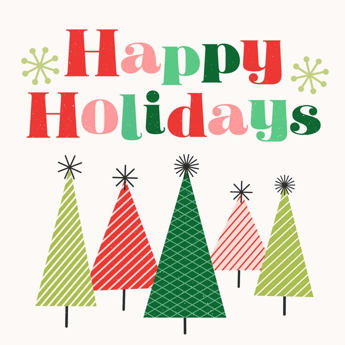 Mid Century Happy Holidays Coffee Mug Gallery Image 2