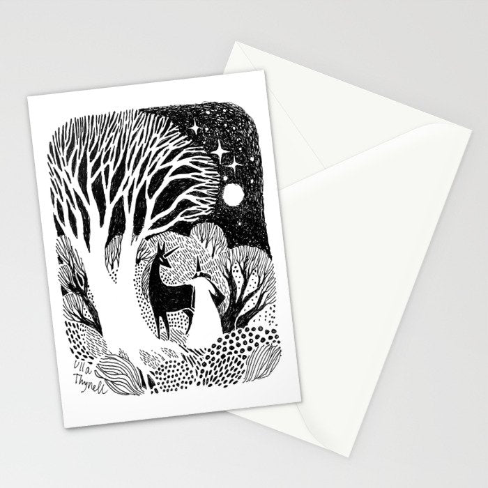 Midnight Unicorn Stationery Card Gallery Image 2