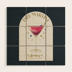 Dry Martini Cocktail Zodiac Sign Wood Wall Art Gallery Image 1