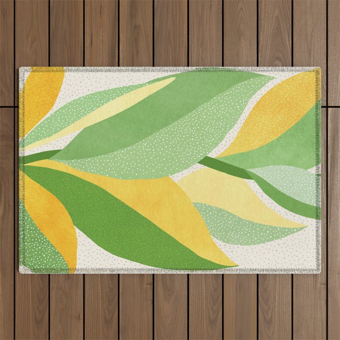 Sunshine Flora / Abstract Botanical Series Outdoor Rug Gallery Image 1