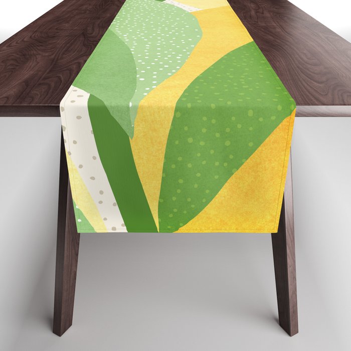 Sunshine Flora / Abstract Botanical Series Table Runner Gallery Image 1
