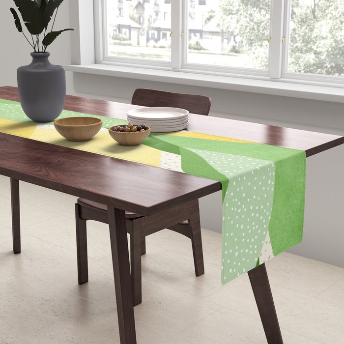 Sunshine Flora / Abstract Botanical Series Table Runner Gallery Image 2