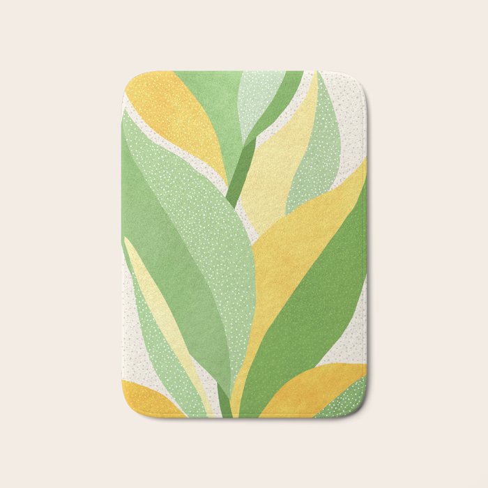 Sunshine Flora / Abstract Botanical Series Bath Mat Gallery Image 1