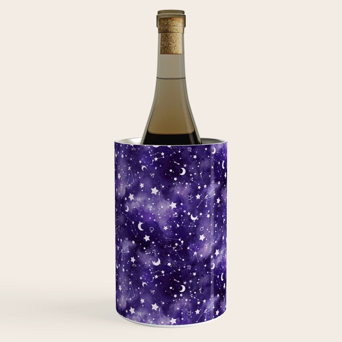 Zodiac Watercolor Ultraviolet Wine Chiller Gallery Image 3