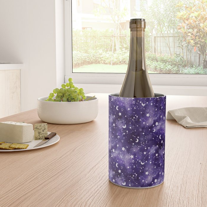 Zodiac Watercolor Ultraviolet Wine Chiller Gallery Image 4