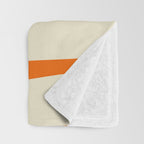 Mid Century Modern Kwaito Abstract Pattern Orange Black Cream Throw Blanket Gallery Image 3