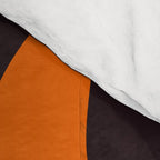 Mid Century Modern Kwaito Abstract Pattern Orange Black Cream Comforter Gallery Image 4