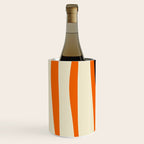 Mid Century Modern Kwaito Abstract Pattern Orange Black Cream Wine Chiller Gallery Image 2