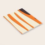 Mid Century Modern Kwaito Abstract Pattern Orange Black Cream Notebook Gallery Image 3
