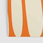 Mid Century Modern Kwaito Abstract Pattern Orange Black Cream Poster Gallery Image 3