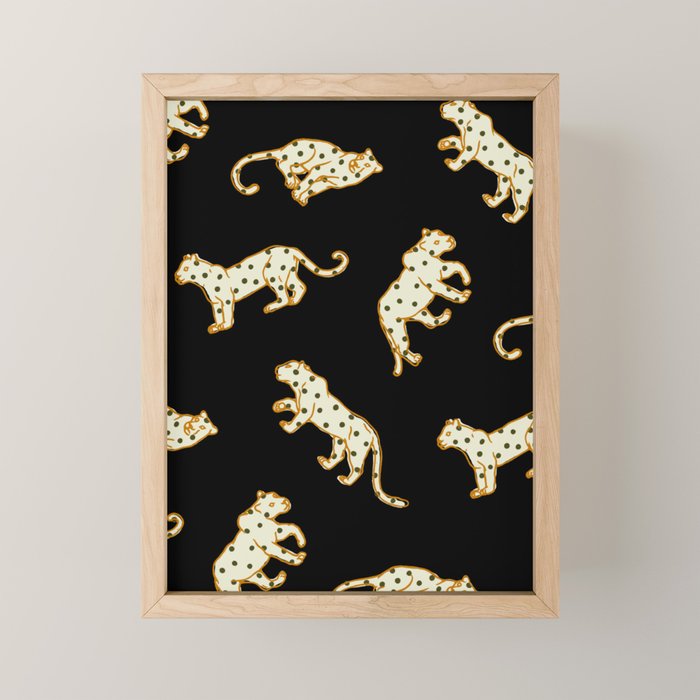 Leopard at Night Mini Art Print Gallery Image 1