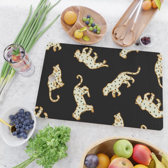 Leopard at Night Cutting Board Gallery Image 2