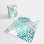 Festive, Winter Garden, Flowers Print Jigsaw Puzzle Gallery Image 2