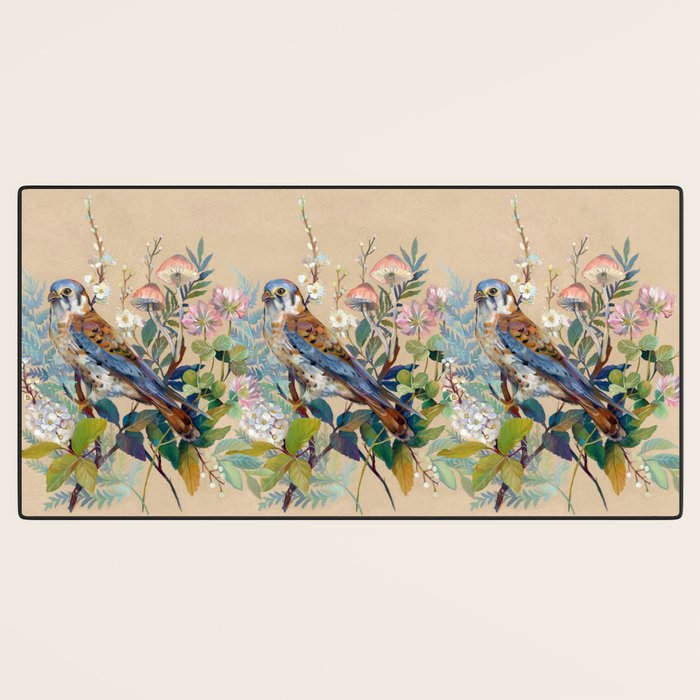 Floral Falcon Garden Desk Mat Gallery Image 3